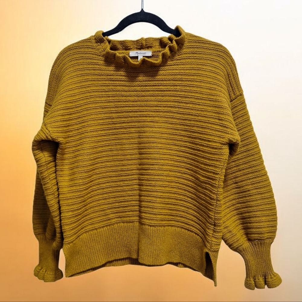 Madewell Mustard Cowl Neck Sweater